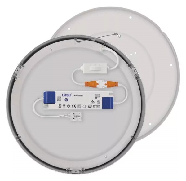 LED Stropné svietidlo LED/28,5W/230V 3000/3500/4000K pr. 30 cm chróm