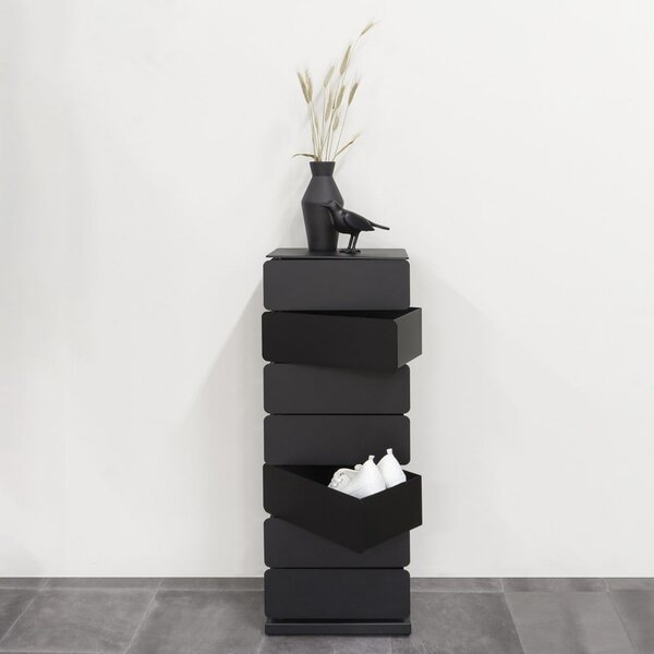 Čierna kovová komoda 37x99x26 cm Joey – Spinder Design