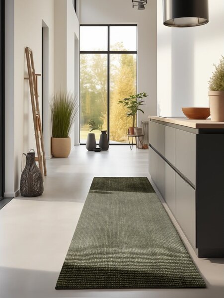 Khaki jutový behúň 80x200 cm Bouclé – Hanse Home