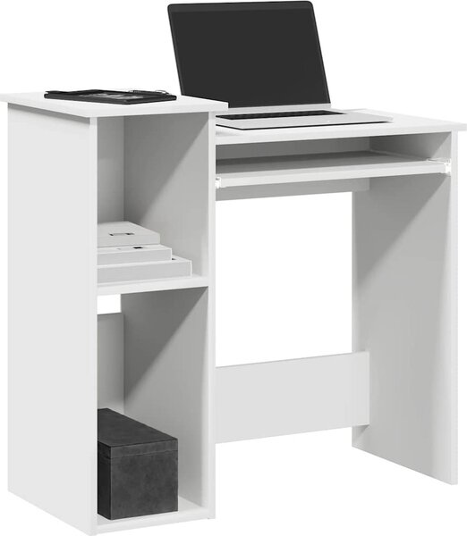 Maison Exclusive - písací stôl s policami Biela 84x40x78 cm Drevený materiál