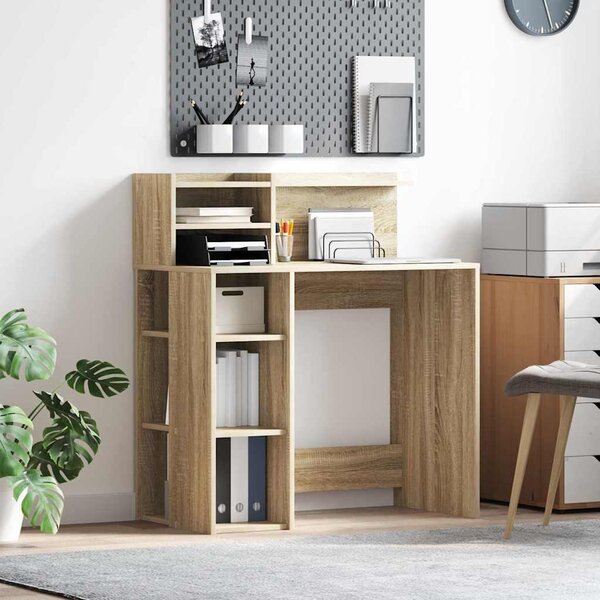 Maison Exclusive – písací stôl, povrchová úprava imitácia dreva Sonoma, rozmery 90 x 48 x 101,5 cm