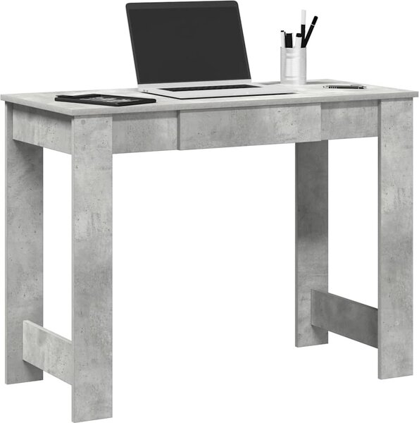 Maison Exclusive - písací stôl betónovo sivý 100x45x75 cm drevený materiál