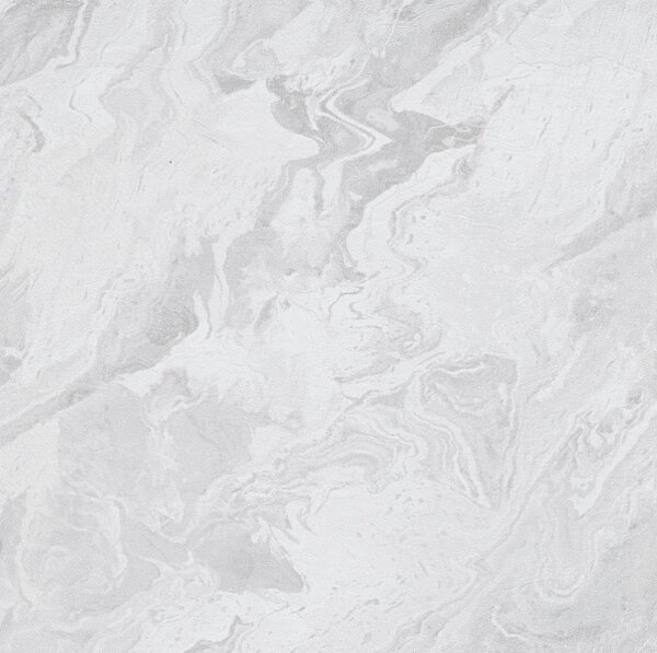 Vliesové tapety na stenu Evolution 10318-14, rozmer 10,05 m x 0,53 m, mramor biely so striebornými kontúrami, Erismann