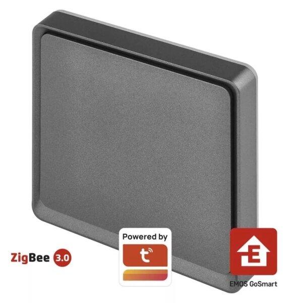 Vypínač 1-tlačidlový GoSmart 1xCR2430 Tuya čierna