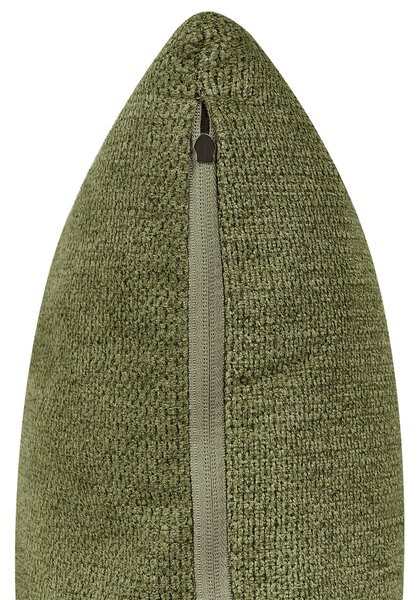 Pohovka látková polyesterová zelená 240 cm x 120 cm x 61 cm 3-miestna čalúnená s vankúšmi obývacia izba moderná