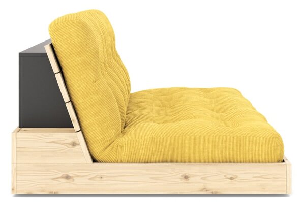 Žltá menčestrová rozkladacia pohovka 196 cm Base – Karup Design