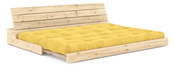 Žltá menčestrová rozkladacia pohovka 196 cm Base – Karup Design