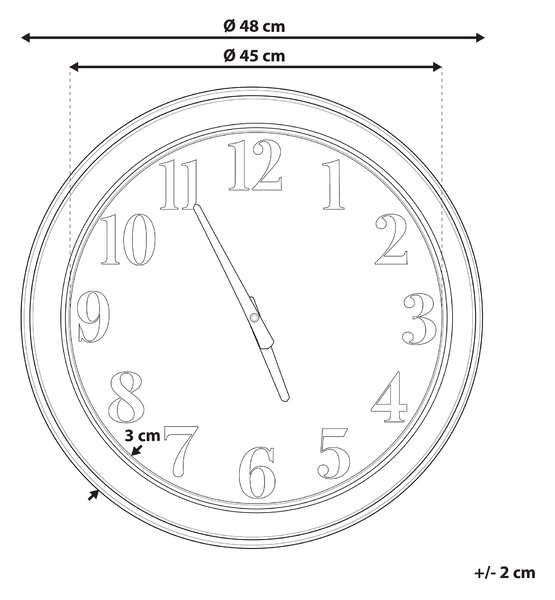Nástenné hodiny biela viacfarebná železo ø 48 cm okrúhly tvar so zvieracím motívom retro štýl doplnky