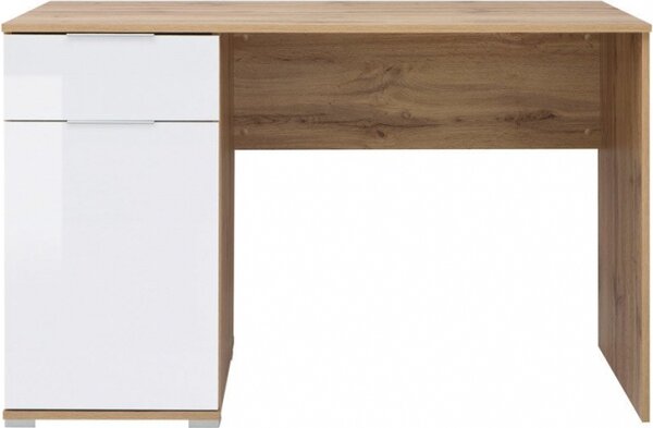 Black Red White PC stôl Zele BIU/120 - dub wotan / biely lesk