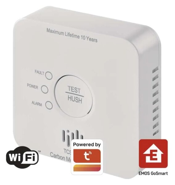 Detektor oxidu uhoľnatého GoSmart 2xAA Wi-Fi Tuya