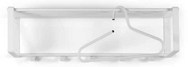 Biely kovový nástenný vešiak s poličkou 70 cm Rex – Spinder Design