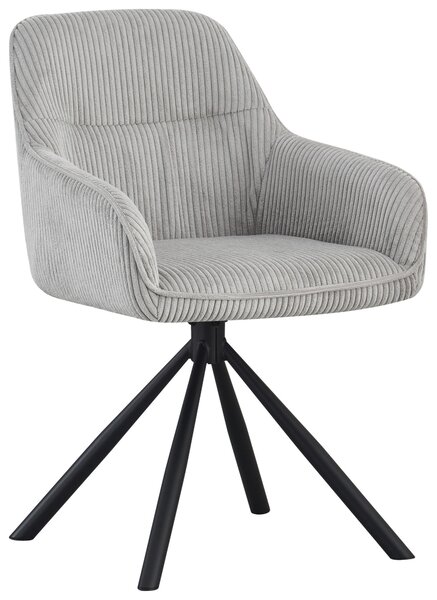 STOLIČKA S PODRÚČKAMI, železo, kord, čierna, svetlosivá Carryhome - Stoličky, Online Only