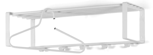 Biely kovový nástenný vešiak s poličkou 70 cm Rex – Spinder Design