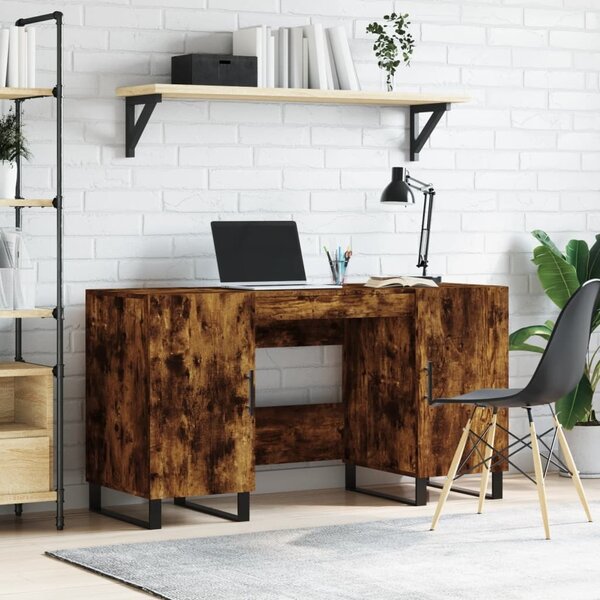 Maison Exclusive - písací stôl z dymového dubu 140x50x75 cm drevený materiál