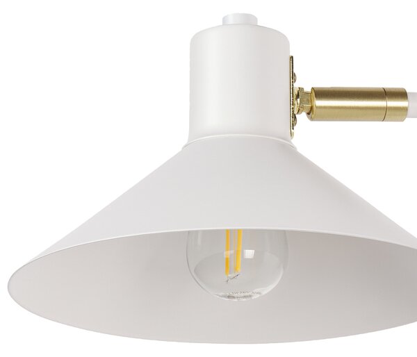Nástenná lampa biela kovové nastaviteľné tienidlo osvetlenie obývacia izba spálňa