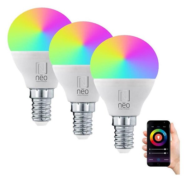 Immax NEO - SADA 3xLED RGB+CCT Stm. žiarovka E14/6W/230V 2700-6500K Wi-Fi Tuya