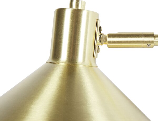 Nástenná lampa zlatá kovové nastaviteľné tienidlo osvetlenie obývacia izba spálňa