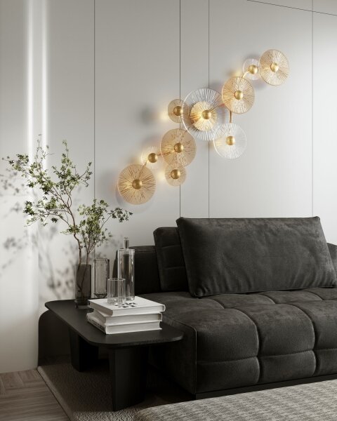 MAXLIGHT W0354 - LED Nástenné svietidlo ALLURE 10xLED/4,3W/230V zlatá