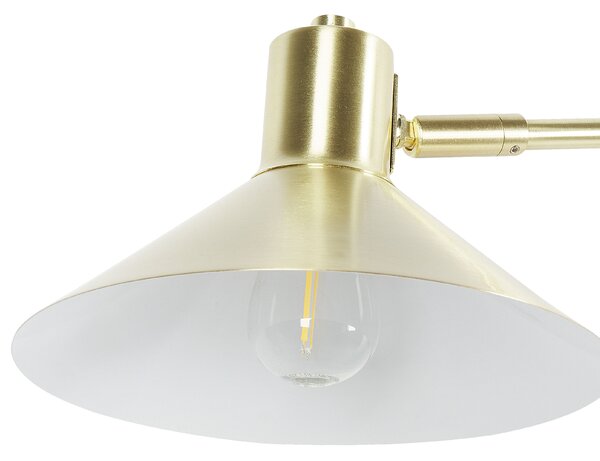 Nástenná lampa zlatá kovové nastaviteľné tienidlo osvetlenie obývacia izba spálňa
