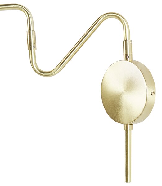 Nástenná lampa zlatá kovové nastaviteľné tienidlo osvetlenie obývacia izba spálňa