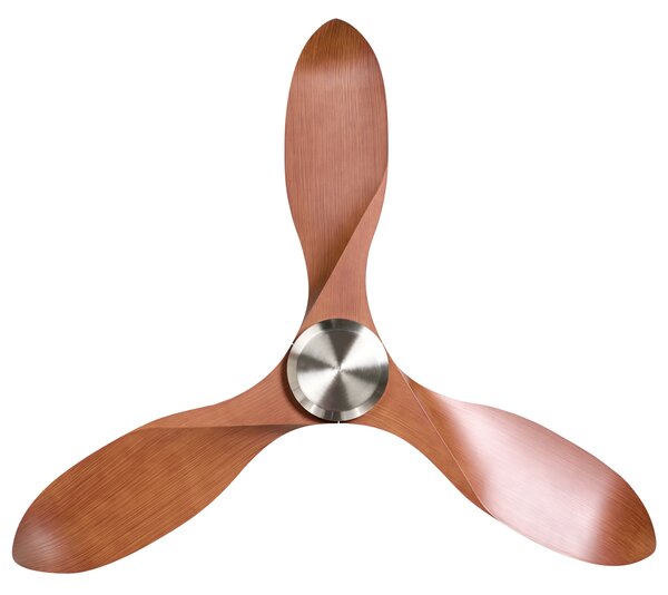 Stropný ventilátor hnedý syntetický materiál diaľkové ovládanie moderný škandinávsky štýl obývacia izba