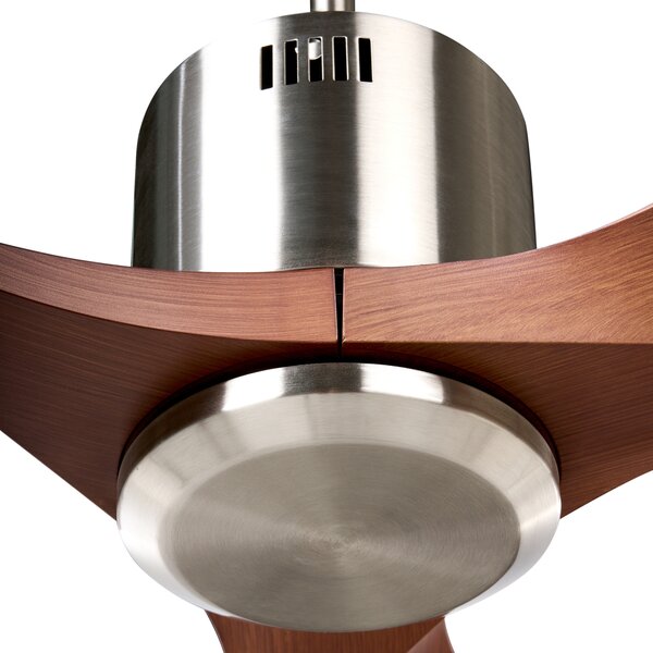 Stropný ventilátor hnedý syntetický materiál diaľkové ovládanie moderný škandinávsky štýl obývacia izba