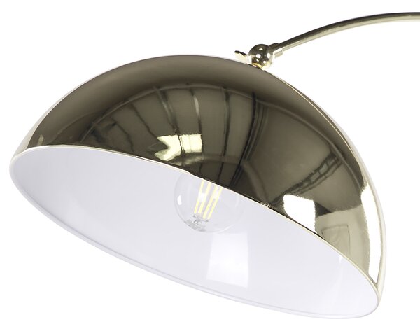 Stojaca lampa zlatá kovová 188 cm oblúkový tvar moderné osvetlenie obývacia izba