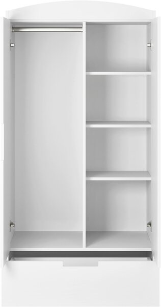 DETSKÁ ŠATNÍKOVÁ SKRIŇA, biela, 90/183,5/52 cm MID.YOU - Detské izby, Online Only