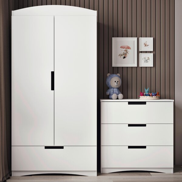 DETSKÁ ŠATNÍKOVÁ SKRIŇA, biela, 90/183,5/52 cm MID.YOU - Detské izby, Online Only