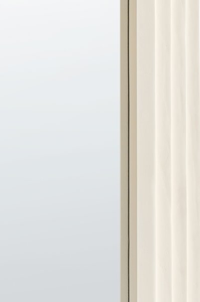 Nástenné zrkadlo krémová biela drevený rám 170 x 80 cm oblúkový tvar moderný tradičný štýl doplnky