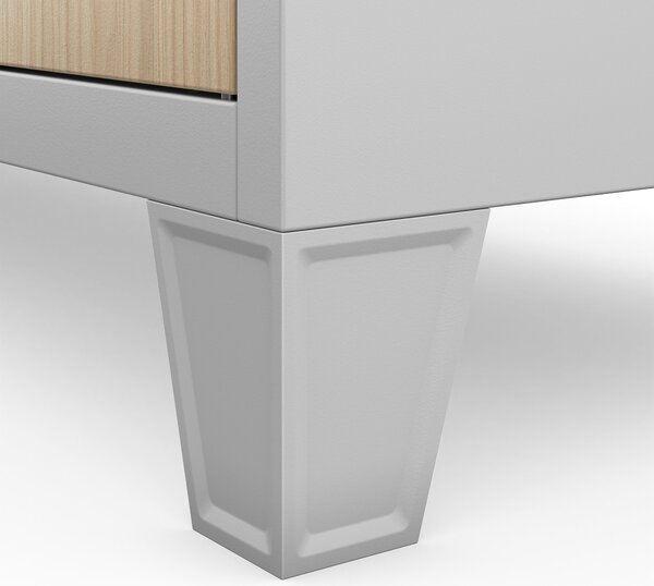 Šatníková skriňa BOZP sivá / dub sonoma: Eco Design ROBERT, 1360 x 1720 x 450 mm