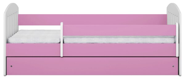 POSTEĽ PRE DETI A MLÁDEŽ 80/140 cm, biela, pink MID.YOU - Detské izby, Online Only