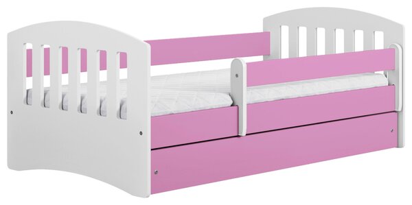 POSTEĽ PRE DETI A MLÁDEŽ 80/140 cm, biela, pink MID.YOU - Detské izby, Online Only