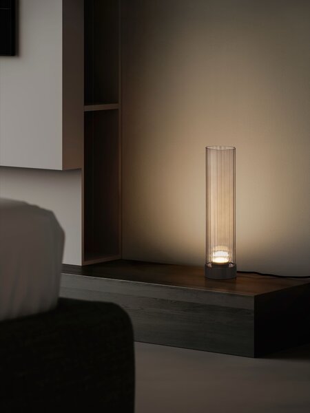 Stolová lampa Brielle sivá a hnedá 5 W