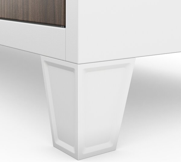 Šatníková skriňa BOZP biela / orech: Eco Design ROBERT, 1360 x 1720 x 450 mm