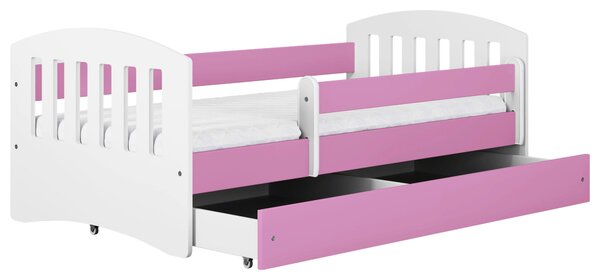 POSTEĽ PRE DETI A MLÁDEŽ 80/140 cm, biela, pink MID.YOU - Detské izby, Online Only