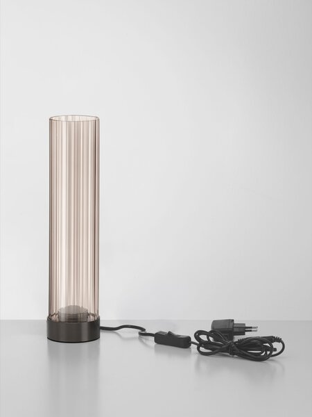 Stolová lampa Brielle sivá a hnedá 5 W