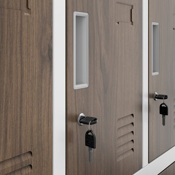 Šatníková skriňa BOZP biela / orech: Eco Design ROBERT, 1360 x 1720 x 450 mm
