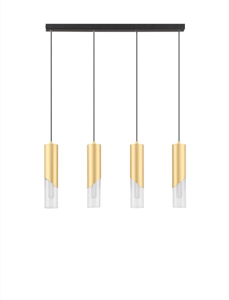 Závesné svietidlo Modesto zlaté a čierne 33 x 150 cm – Zlatá