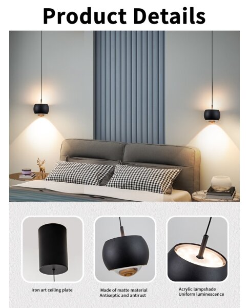 Immax NEO 07219L - LED Stmievateľný luster DORMINE 6W/230V matná čierna Tuya +DO