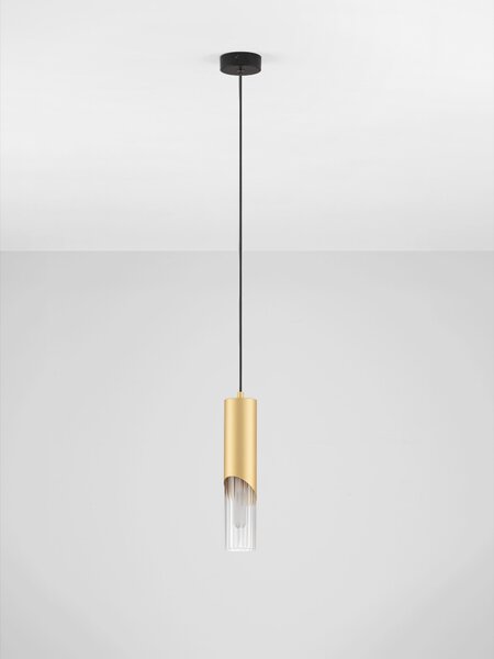 Závesné svietidlo Modesto zlaté a čierne 8 x 150 cm – Zlatá