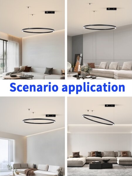 Immax NEO 07215L-LED Stmievateľný luster na lanku FINO 60W/230V 80cm čierna Tuya+DO