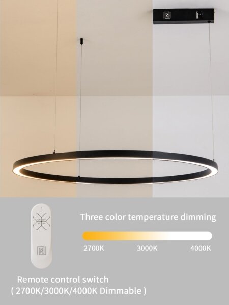 Immax NEO 07215L-LED Stmievateľný luster na lanku FINO 60W/230V 80cm čierna Tuya+DO