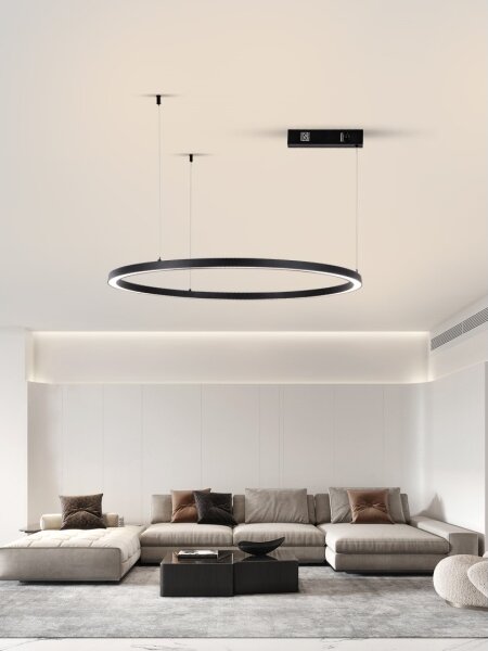 Immax NEO 07215L-LED Stmievateľný luster na lanku FINO 60W/230V 80cm čierna Tuya+DO