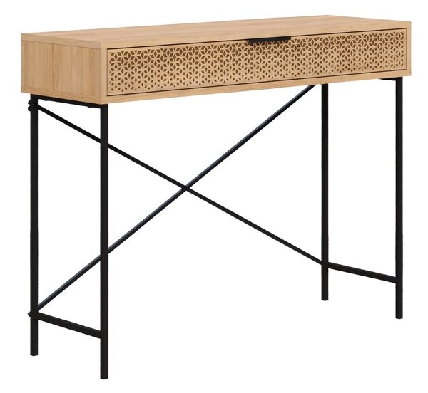 Konzolový stolík v dekore duba v prírodnej farbe 35.5x110 cm Ecrin – Marckeric