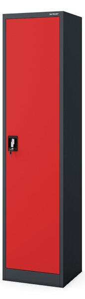 Uzamykateľná kartotéčna skriňa antracitovo-červená: ALEX 450 x 1850 x 400 mm