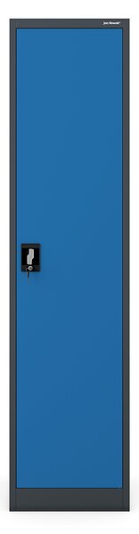 Uzamykateľná kartotéčna skriňa antracitovo-modrá: ALEX 450 x 1850 x 400 mm