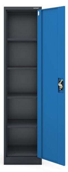 Uzamykateľná kartotéčna skriňa antracitovo-modrá: ALEX 450 x 1850 x 400 mm