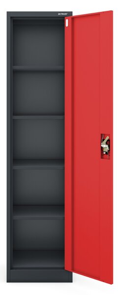 Uzamykateľná kartotéčna skriňa antracitovo-červená: ALEX 450 x 1850 x 400 mm