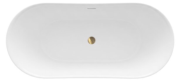 Rea Lusso Slim, voľne stojaca vaňa 170×74 cm, biela, REA-W0504